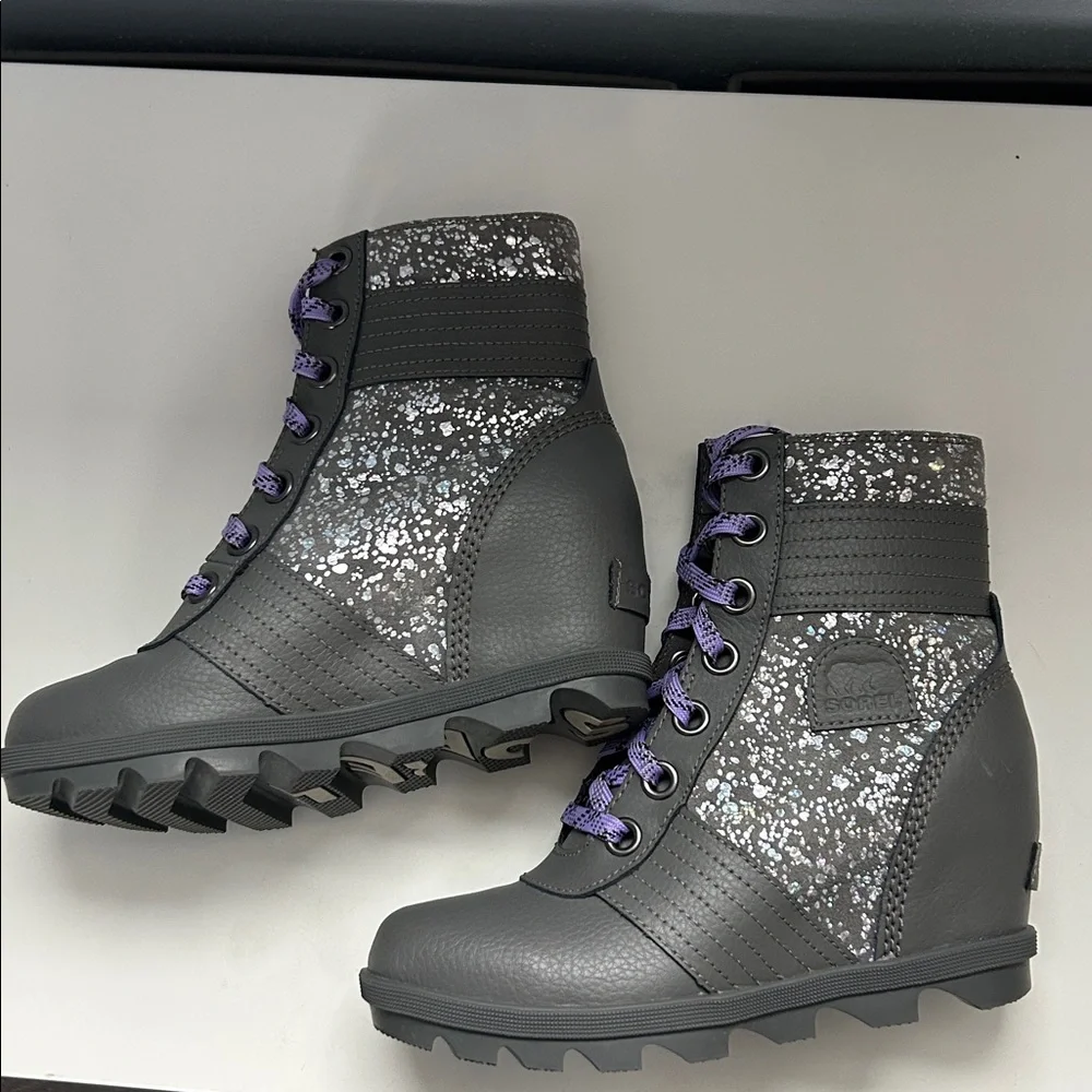 Sorel Lexie Ankle Boot Wedge Sparkle Waterproof